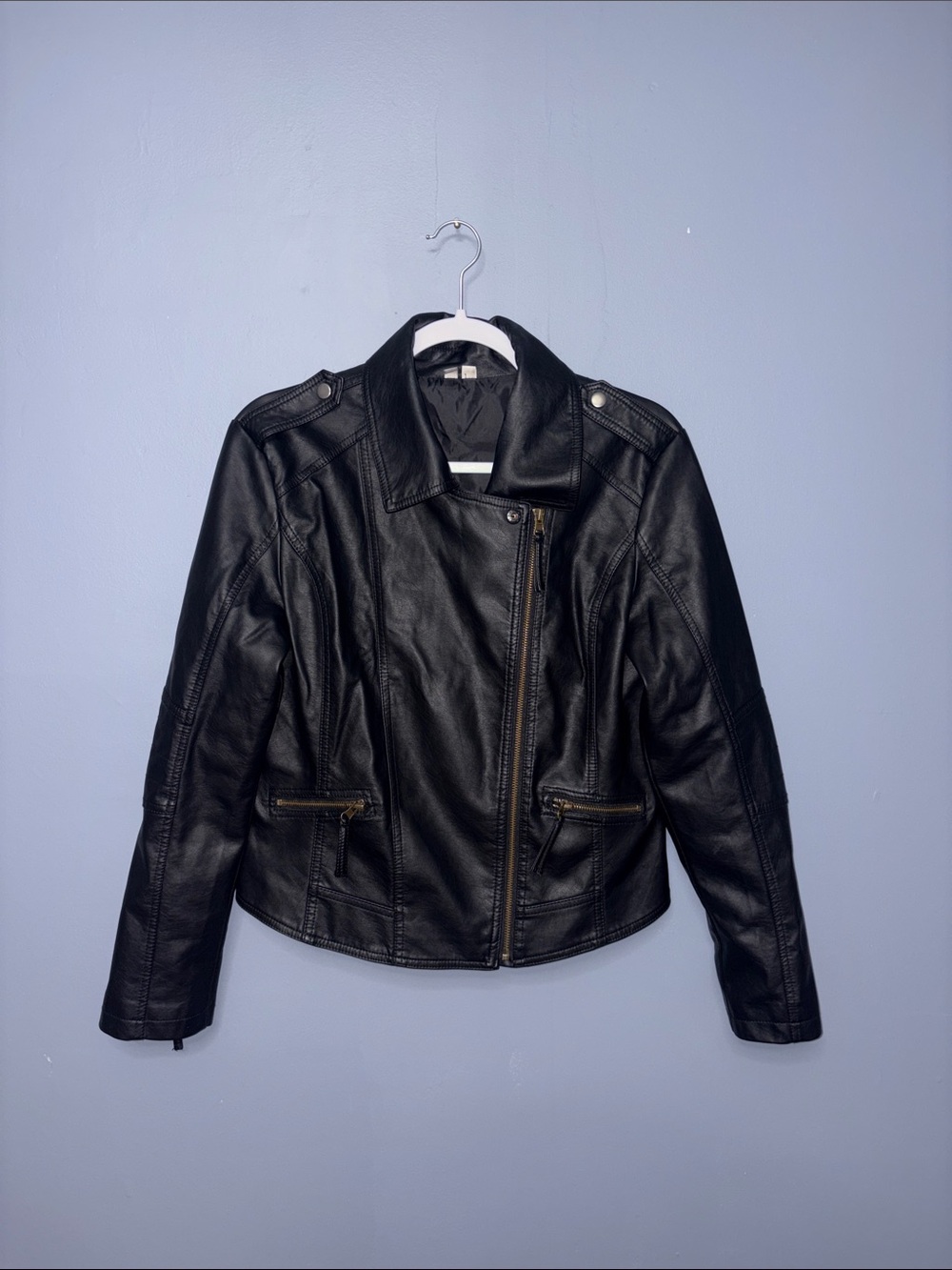 DB Studio • Black Pleather Jacket